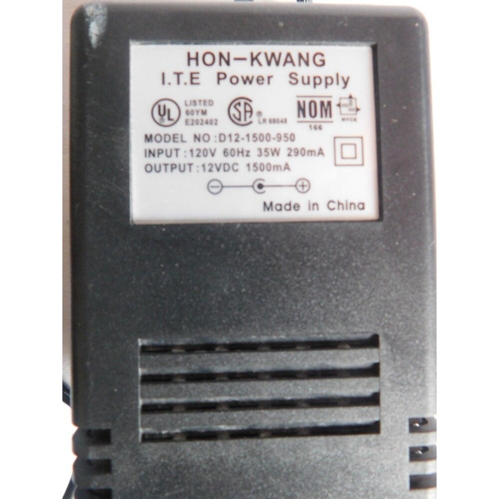 HON-KWANG I.T.E. Power Supply AC/DC Adapter 12VDC 35W D12-1500-950